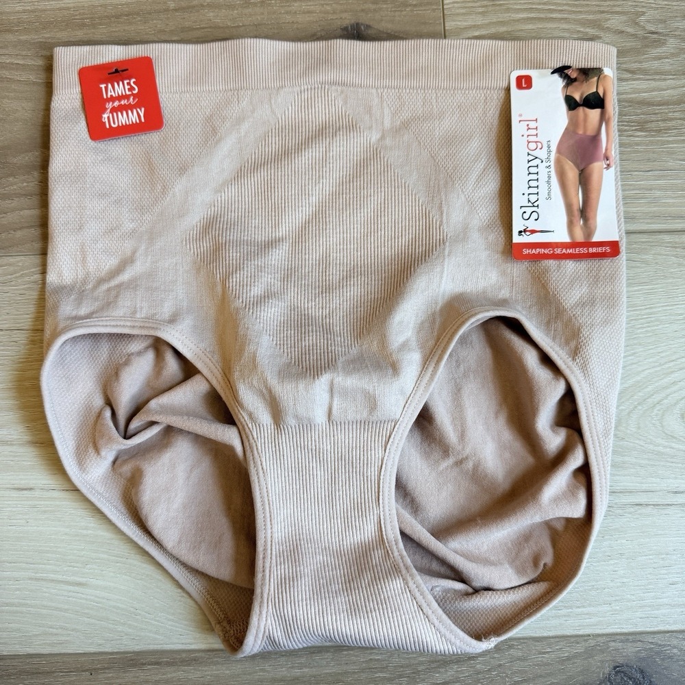 Skinnygirl Shaping Seamless Briefs Beige Large Women's Underwear NWT‎